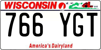 WI license plate 766YGT