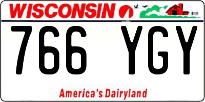 WI license plate 766YGY