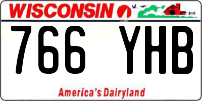 WI license plate 766YHB