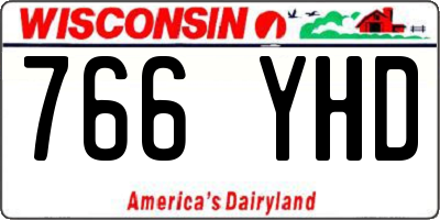 WI license plate 766YHD