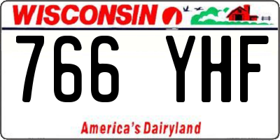 WI license plate 766YHF