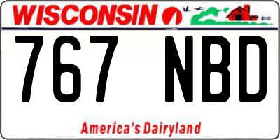 WI license plate 767NBD
