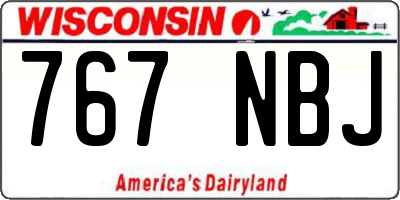 WI license plate 767NBJ