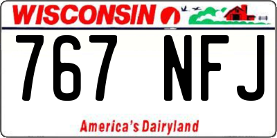 WI license plate 767NFJ