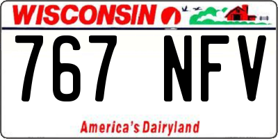 WI license plate 767NFV