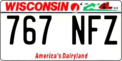 WI license plate 767NFZ