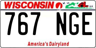 WI license plate 767NGE