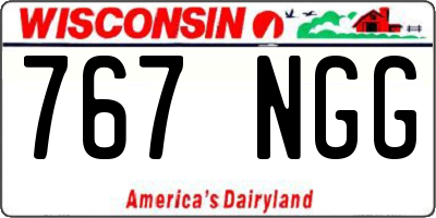 WI license plate 767NGG