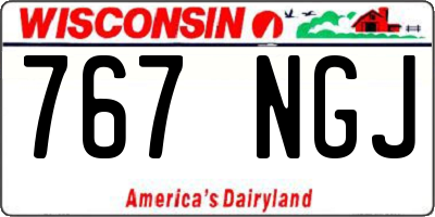 WI license plate 767NGJ