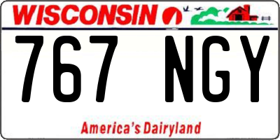 WI license plate 767NGY