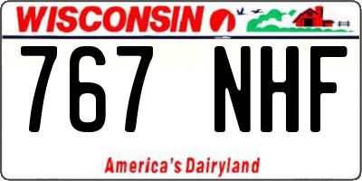 WI license plate 767NHF
