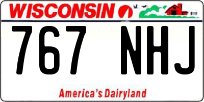 WI license plate 767NHJ