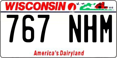 WI license plate 767NHM