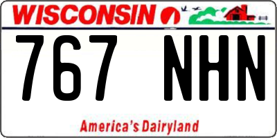 WI license plate 767NHN