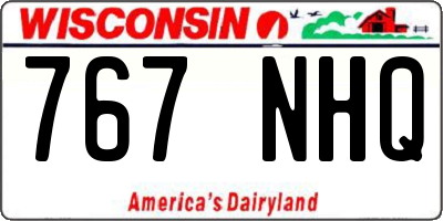 WI license plate 767NHQ