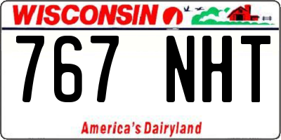 WI license plate 767NHT