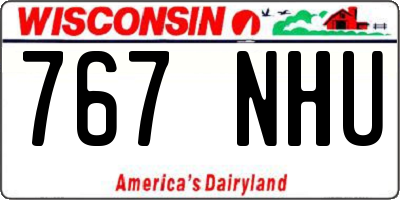 WI license plate 767NHU