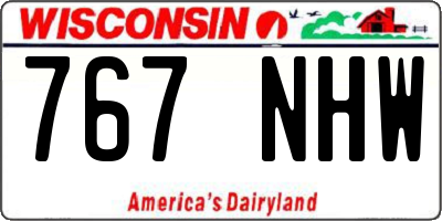 WI license plate 767NHW