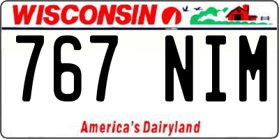 WI license plate 767NIM