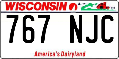 WI license plate 767NJC