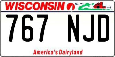 WI license plate 767NJD