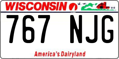 WI license plate 767NJG