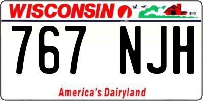 WI license plate 767NJH