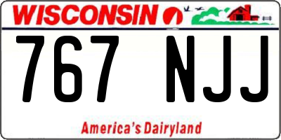 WI license plate 767NJJ