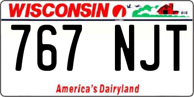WI license plate 767NJT