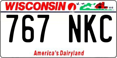 WI license plate 767NKC