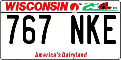 WI license plate 767NKE