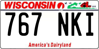WI license plate 767NKI