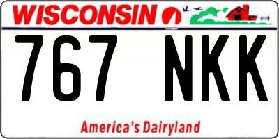 WI license plate 767NKK