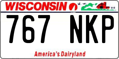 WI license plate 767NKP