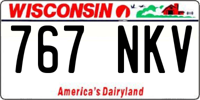 WI license plate 767NKV