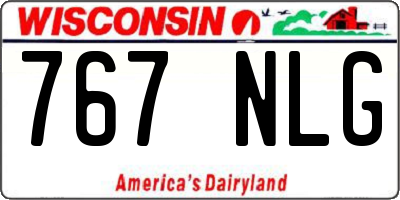 WI license plate 767NLG