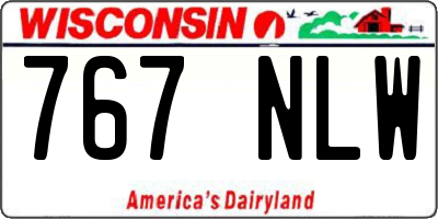 WI license plate 767NLW