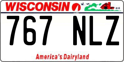 WI license plate 767NLZ