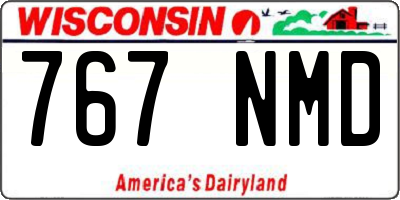 WI license plate 767NMD