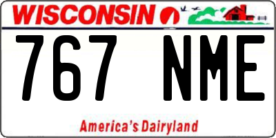 WI license plate 767NME