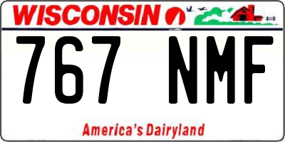 WI license plate 767NMF