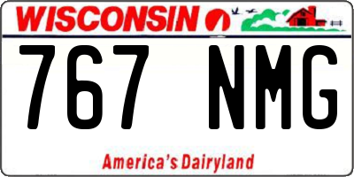 WI license plate 767NMG