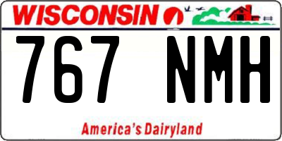 WI license plate 767NMH