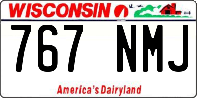 WI license plate 767NMJ