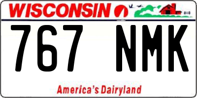 WI license plate 767NMK