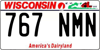 WI license plate 767NMN
