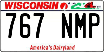 WI license plate 767NMP