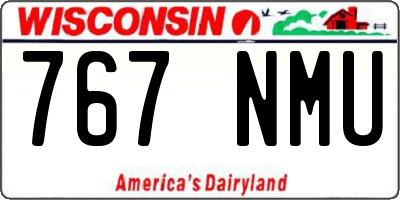 WI license plate 767NMU