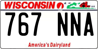 WI license plate 767NNA