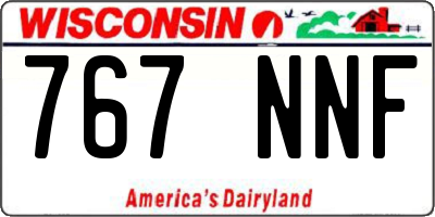 WI license plate 767NNF